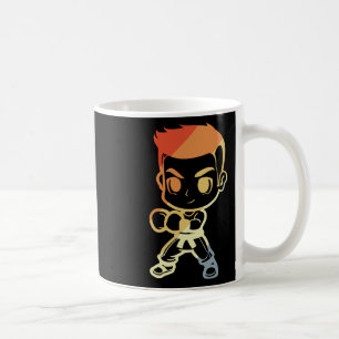 Mug Garçon de kickboxing Dessin animé Regarde Kickboxe