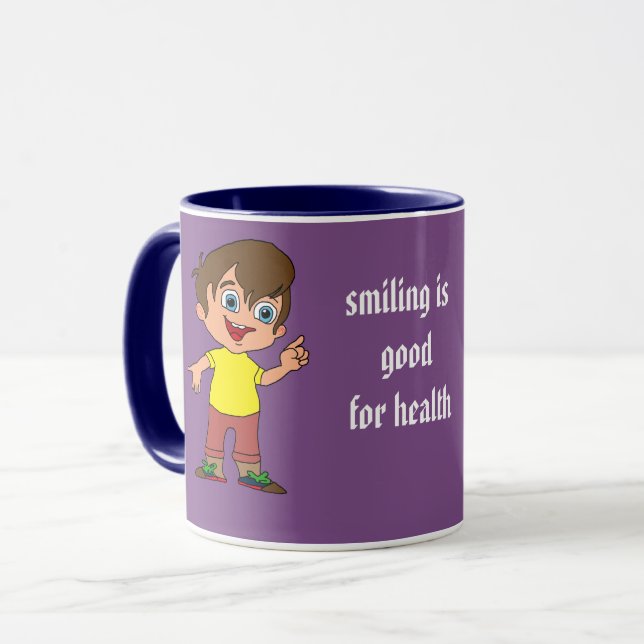 Mug garçon de sourire (Devant gauche)