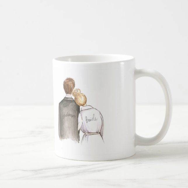 Mug Garçon d'honneur ? Homme blond de brune de jeune (Droite)