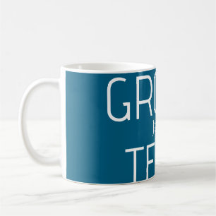 Mug garçon d'honneur marié audacieux équipe gris bleu 