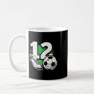 Mug Garçon joueur de football 12 ans pour anniversaire