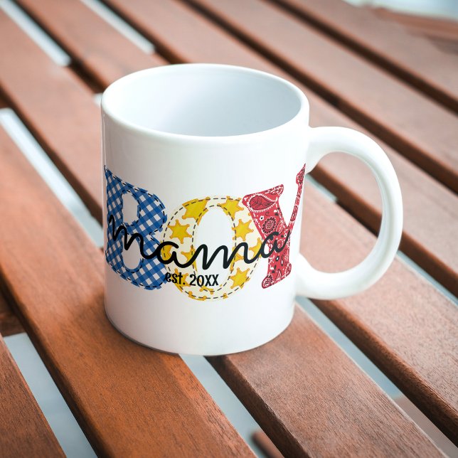 Mug Garçon Mama Etabli Date Maman of Boys Cowboy Rodeo (Créateur téléchargé)
