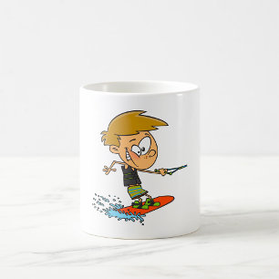 Mug Garçon Sur Un Wakeboard