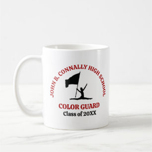 Mug Garde de couleur de lycée rouge personnalisée
