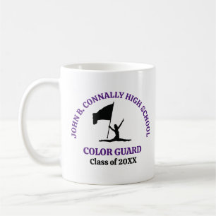 Mug Garde de couleur de lycée violet Personnalisé