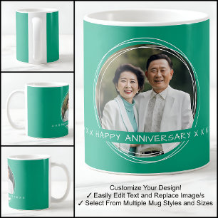 Mug Garde de Mariage Message Photo Modèle Vert C115