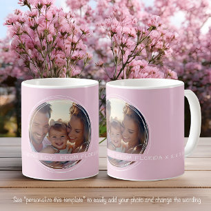 Mug Garde de Message Photo Modèle Famille Rose C52 Co