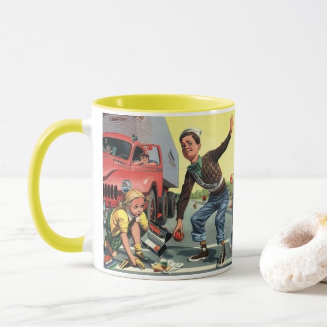 Mug Garde de passage de la patrouille de sécurité vint (Avec donut)