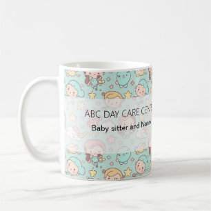 Mug Garde d'enfants mignonne aquarelle personnalisée