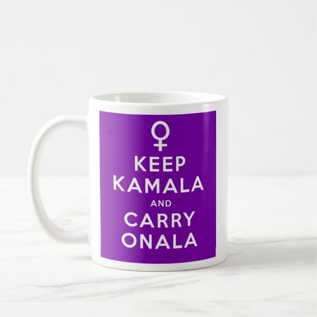 Mug Garde Kamala et Carry Onala Arrière - plan pourpre (Gauche)
