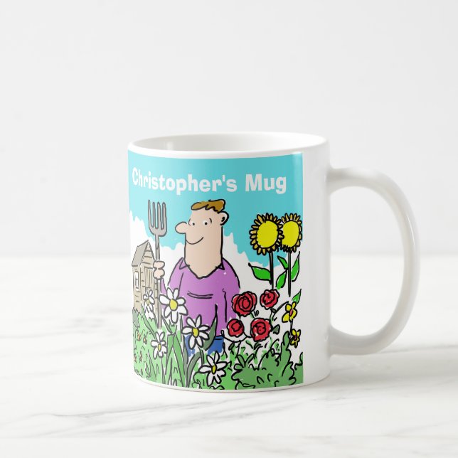 Mug Gardener Mug. Ajoutez votre nom Choice. (Droite)