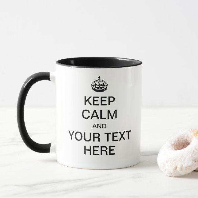 Mug GARDEZ CALME et Personnaliser ! (Avec donut)