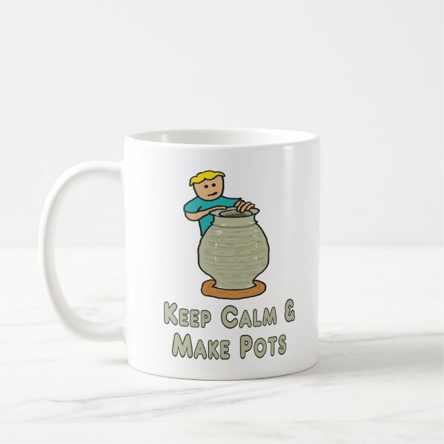 Mug Gardez la poterie calme (Gauche)