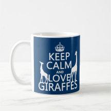 Gardez le calme et aimez les girafes - toutes les