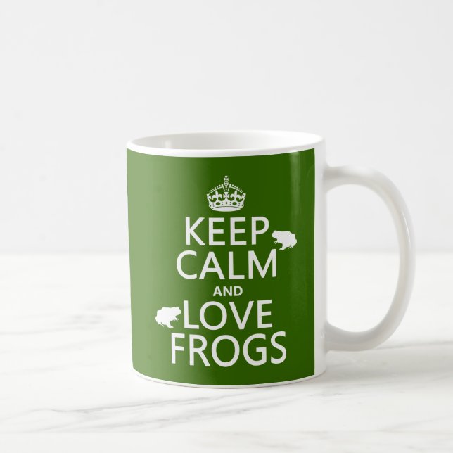 Mug Gardez le calme et aimez les grenouilles (toute (Droite)