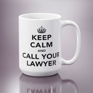 Mug Gardez le calme et appelez votre avocat