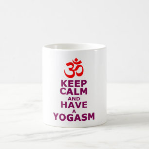 Mug Gardez le calme et ayez un SM de yoga