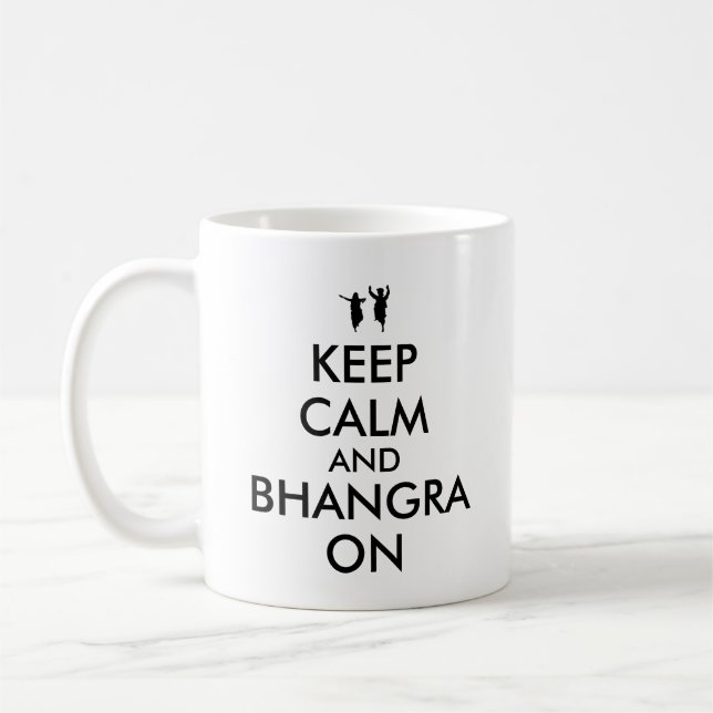 Mug Gardez le calme et le Bhangra sur danser (Gauche)