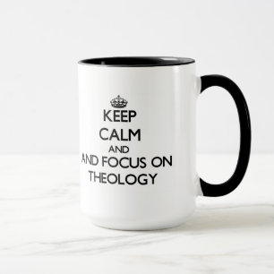 Mug Gardez le calme et le foyer sur la théologie