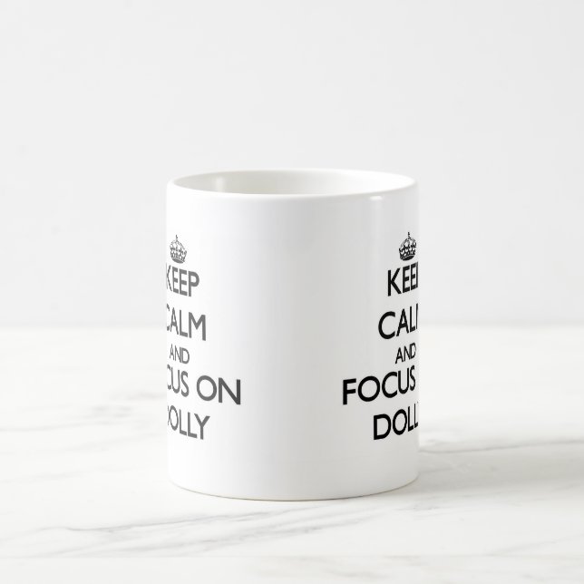 Mug Gardez le calme et le foyer sur le chariot (Centre)