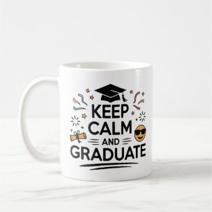 Mug Gardez le calme et les diplômés - Jour des diplôme