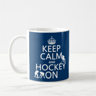 Mug Gardez le calme et l'hockey sur (dans toute