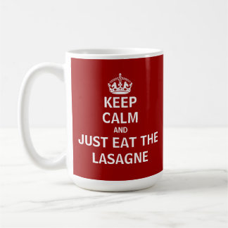 Mug Gardez le calme et mangez juste du lasagne