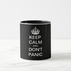 Mug GARDEZ LE CALME ET NE PANIQUEZ PAS - texte personn