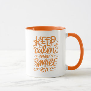 Mug Gardez le calme et souriez dessus