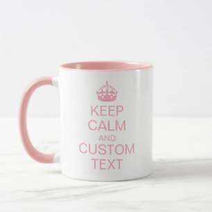 Mug "Gardez le calme" et [texte fait sur commande]