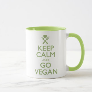 Mug Gardez le calme pour aller végétalien
