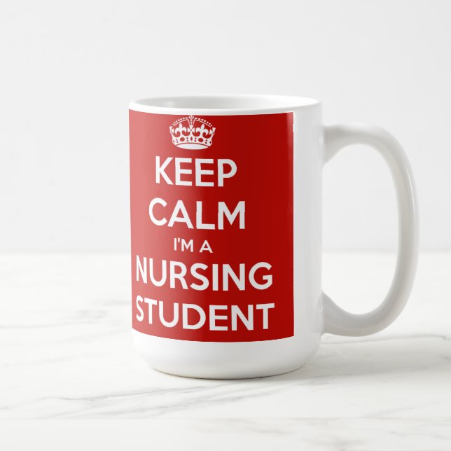 Mug Gardez le calme que je suis un étudiant de soins (Droite)