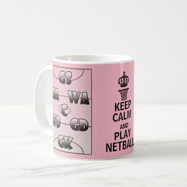 Mug Gardez les positions de net-ball de calme et de (Devant gauche)