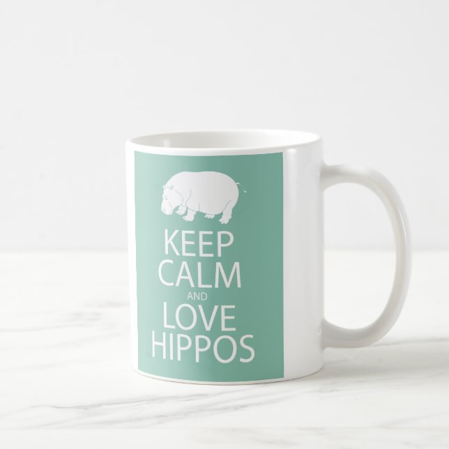 Mug Gardez l'hippopotame d'impression d'hippopotames (Droite)