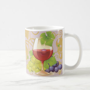 Mug Gardez votre calme et buvez du vin, design artisti