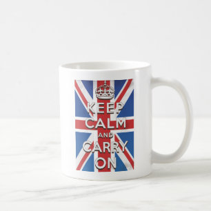Mug Gardez votre calme et continuez Drapeau britanniqu