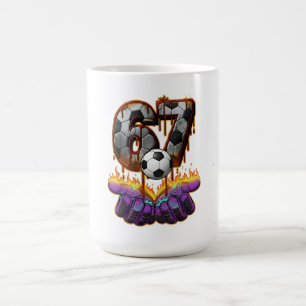 Mug Gardien de but de football cool Maillot Numéro 67