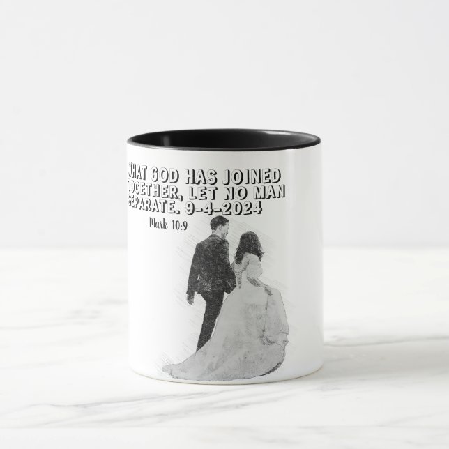 Mug Gardien de la mariée customisée avec verse bibliqu (Centre)