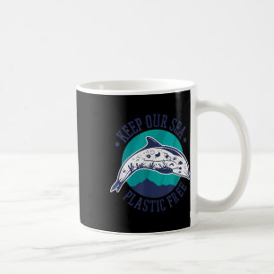 Mug Gardons nos mers sans plastique, protection de l'e