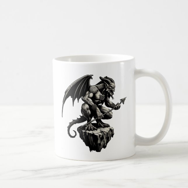 Mug Gargoyle assis sur un rocher (Droite)