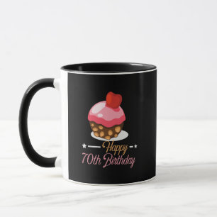 Mug Gâteau au chocolat de 70e anniversaire
