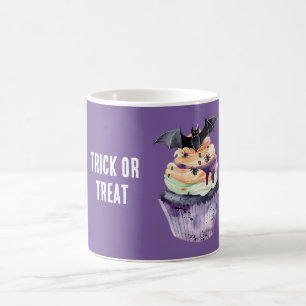 Mug Gâteau cupcake chauve-souris d'Halloween