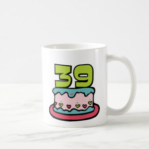 Mug Gâteau d'anniversaire de 39 ans