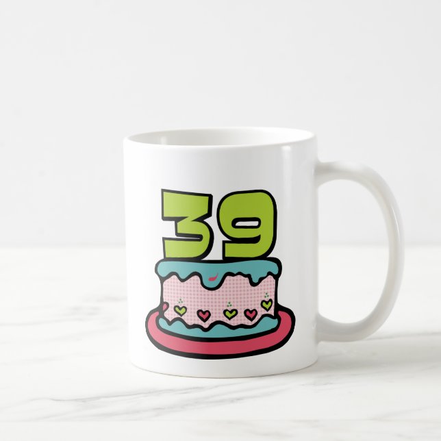 Mug Gâteau d'anniversaire de 39 ans (Droite)