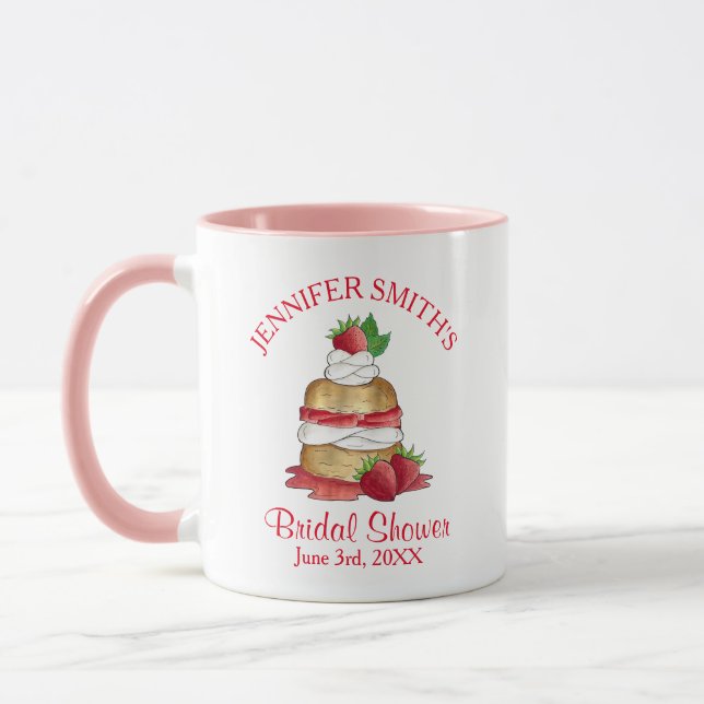 Mug Gâteau de mariage Gâteau aux fraises Fête d'annive (Gauche)