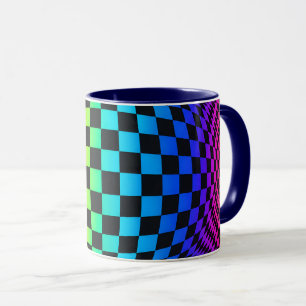 Mug Gauchissement en damier arc-en-ciel