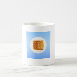 Mug gaufre sur une plaque