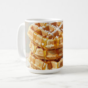 Mug Gaufres Belges Dorées Huile de Sirop Peinture