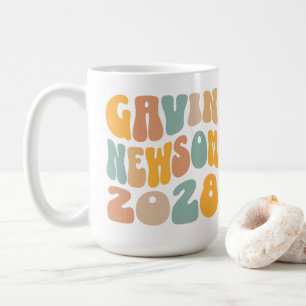 Mug Gavin Newsom 2028 Pour Président Texte Ondulé