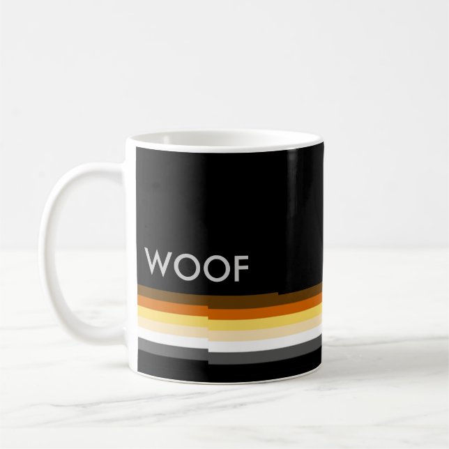 Mug Gay Bear Pride Drapeau WOOF Masculine et élégant (Gauche)